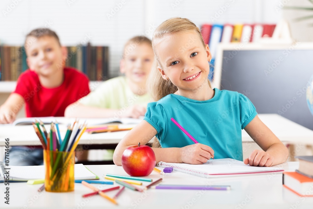 Fototapeta premium School, enthusiastic, youngster.