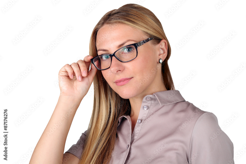 Beautiful Business woman portrait with glasses