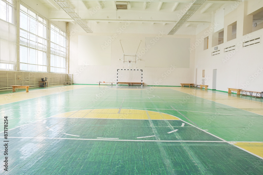 Interior of a hall for sport games
