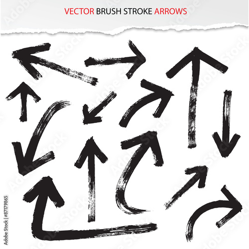 brush stroke arrows