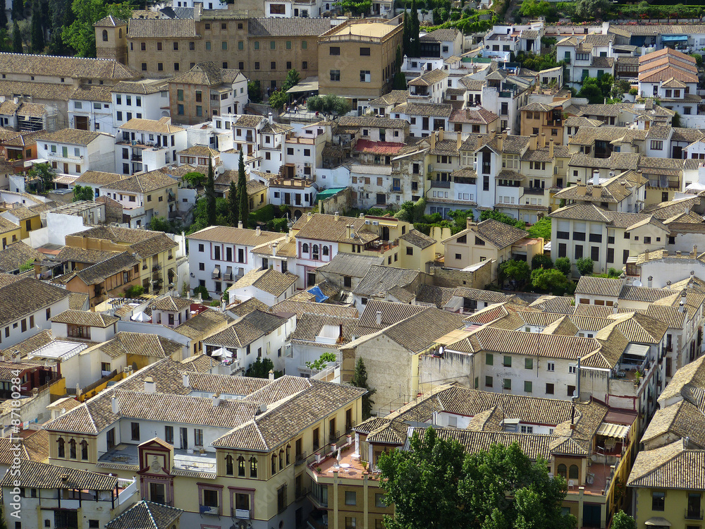 Panorama von Granada in Andalusien