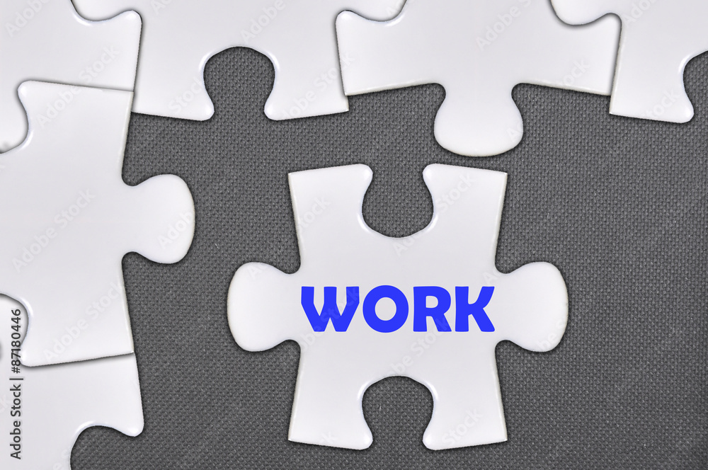 Fototapeta premium jigsaw puzzle written word work