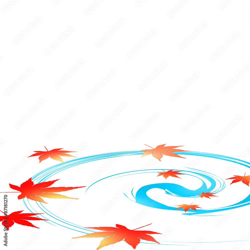 Naklejka premium 紅葉