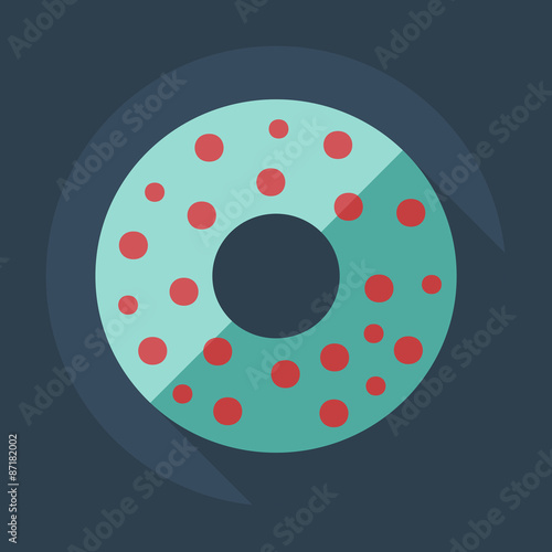 Flat modern design with shadow icons donut