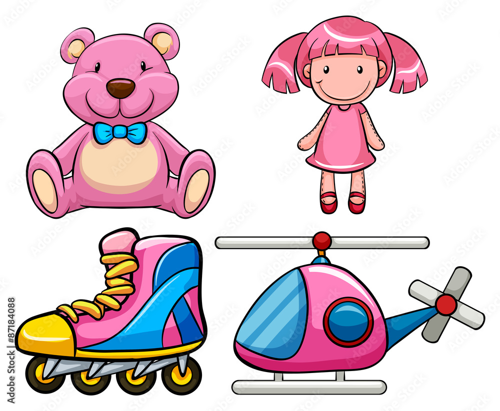 Fototapeta premium Pink toys
