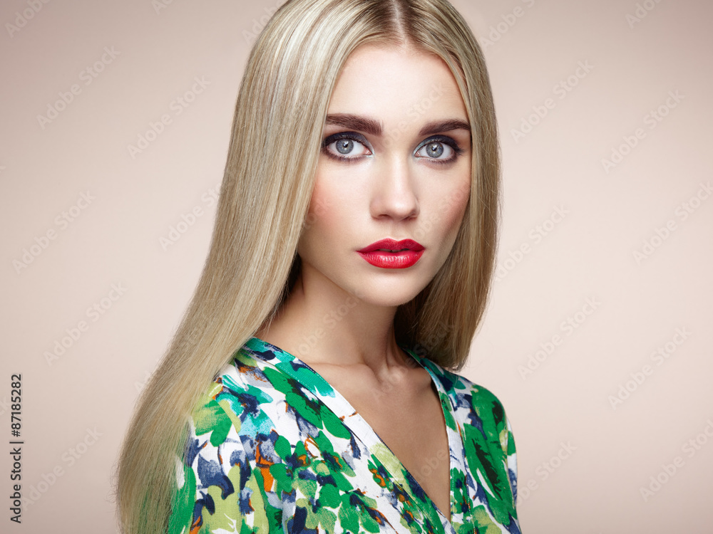 Fashion portrait of elegant woman with magnificent hair Fashion portrait of elegant woman with magnificent hair