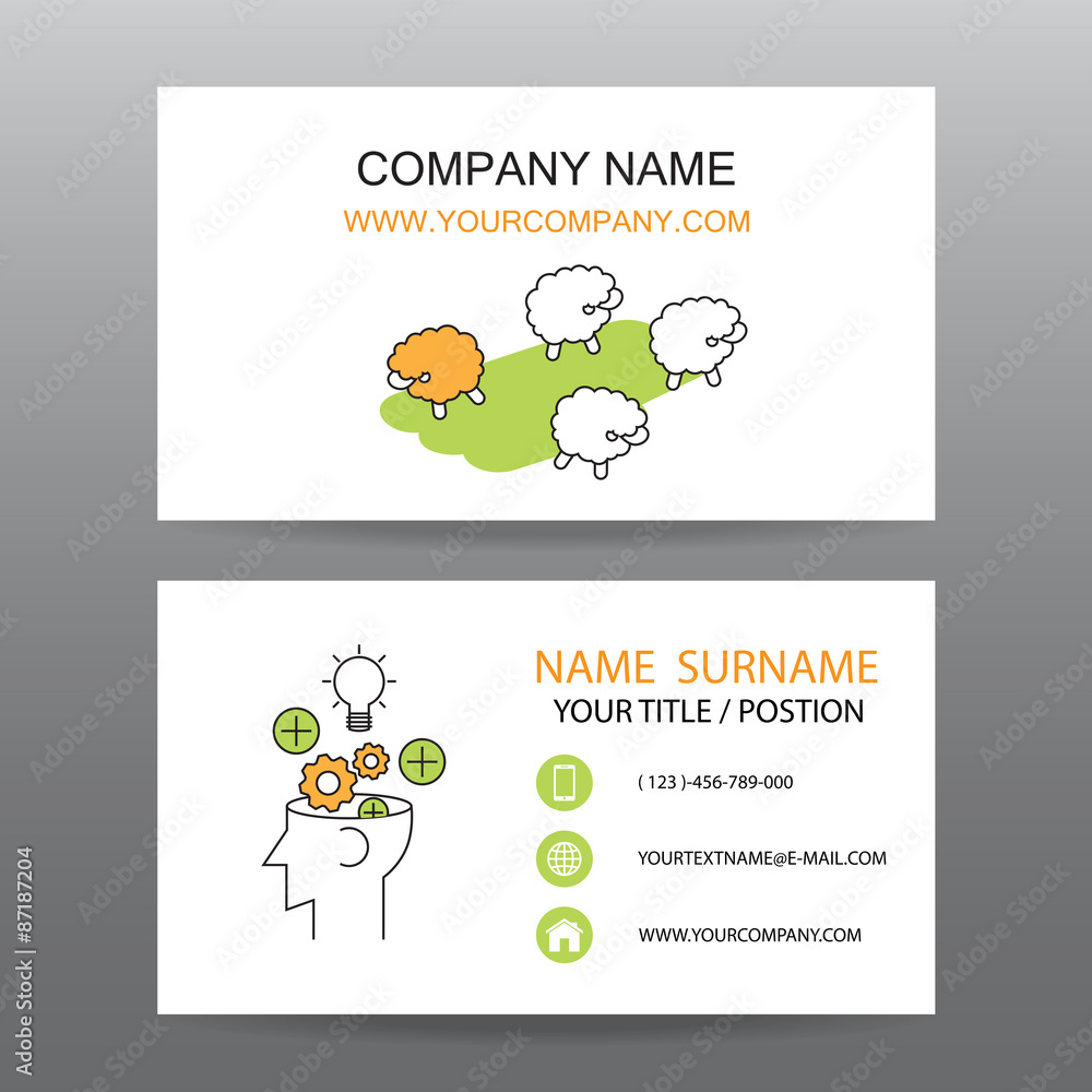Business card vector background, Vision business