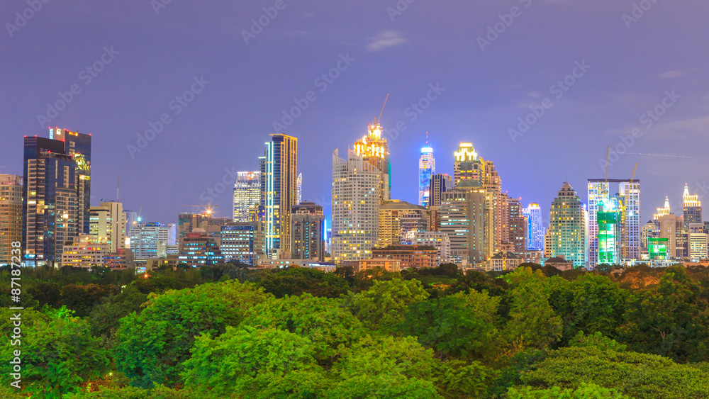 Obraz premium Bangkok Cityscape at Night