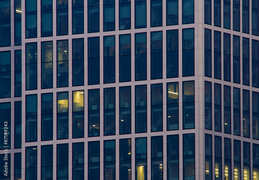 Facade of a Skyscraper in the center of Frankfurt, Germany Facade of a Skyscraper in the center of Frankfurt, Germany