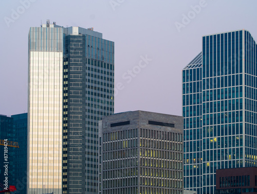 Skyscrapers in the center of Frankfurt, Germany