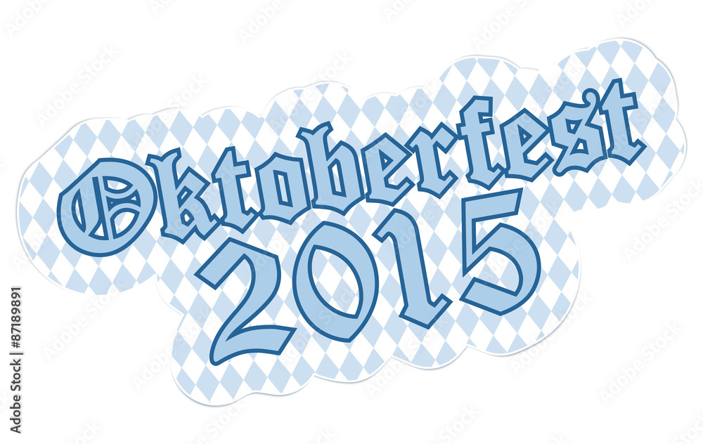 Fototapeta premium Patch with text Oktoberfest 2015