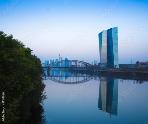 European Central Bank at the River Main in Frankfurt, Germany