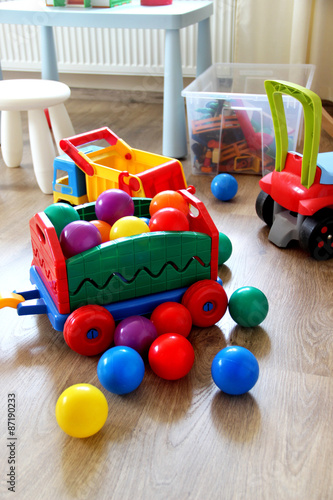 Wallpaper Mural Children room interior with toys Torontodigital.ca