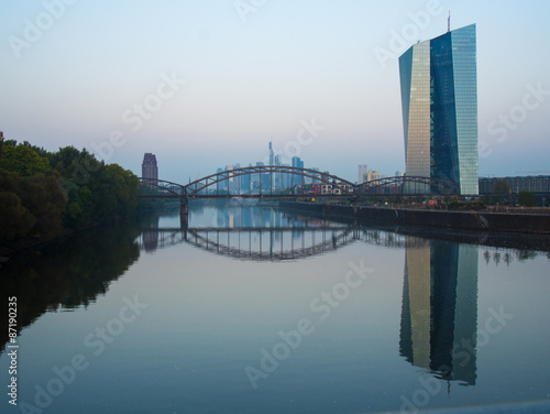 European Central Bank at the River Main in Frankfurt, Germany