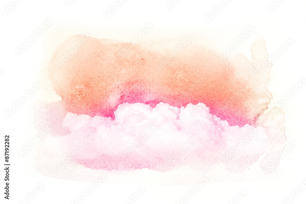 Fototapeta premium Watercolor illustration of cloud.
