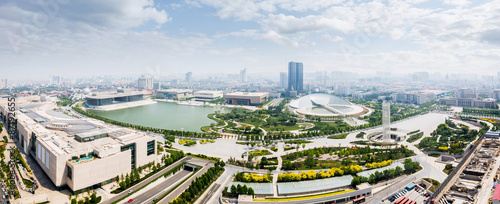 Canvastavla Panoramic skyline and modern buildings of tianjin