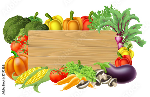 Fresh Vegetable Sign