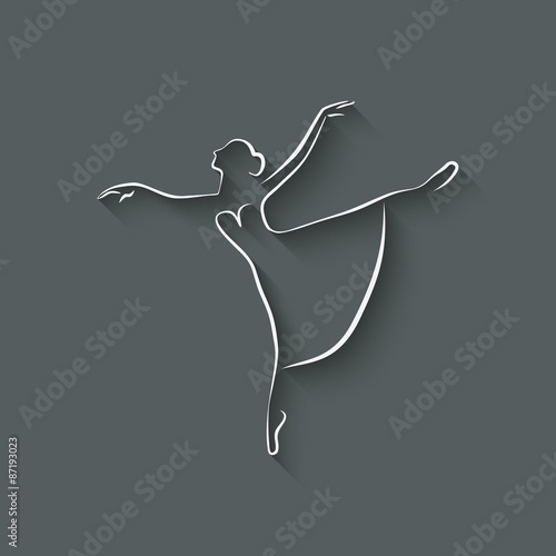 ballerina dancing studio symbol 