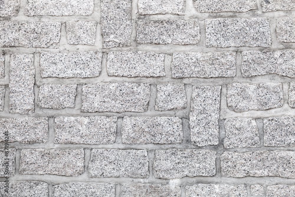 Obraz premium Gray stone wall, detailed background texture