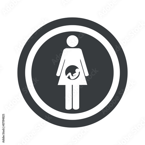 Round black pregnancy sign