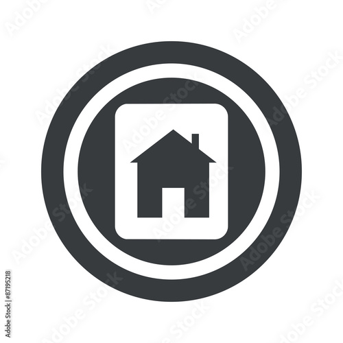 Round black house plate sign