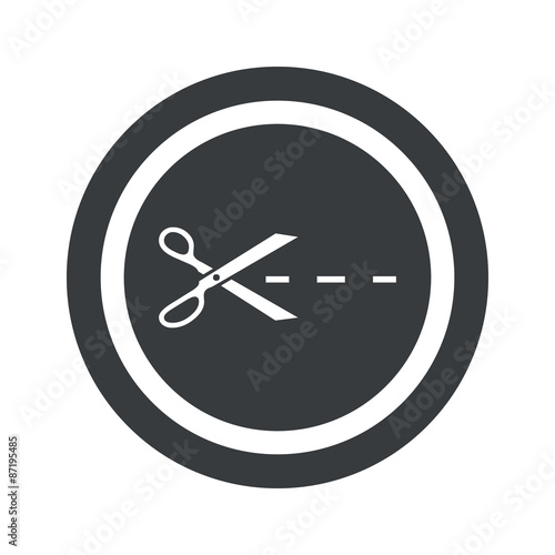 Free Download Round black cut sign - GFXLoad