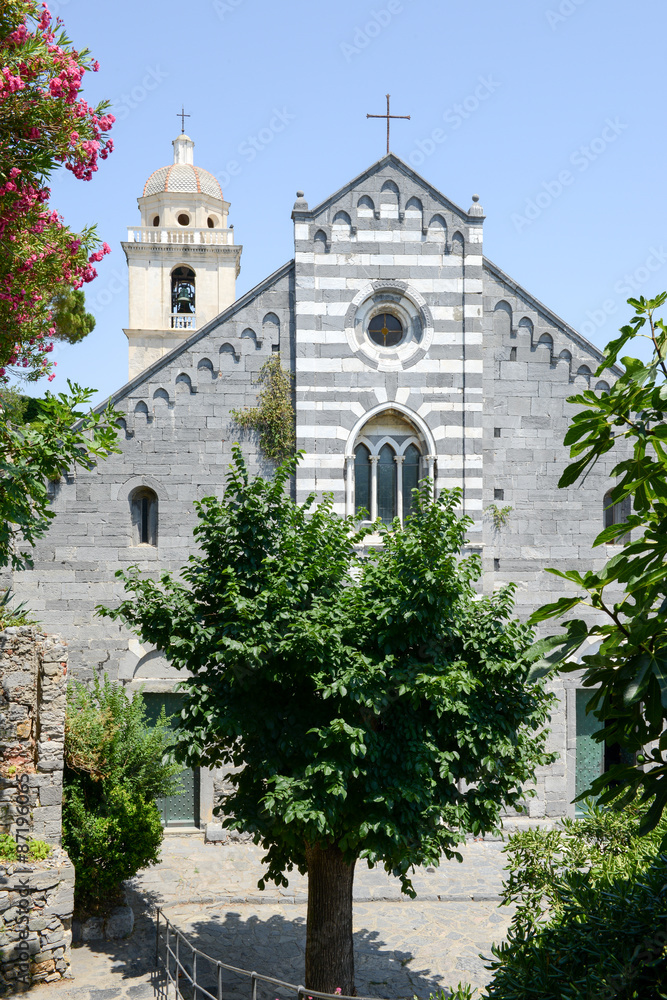 The Romanesque church of St. Lawrence at Portovenere, Italy