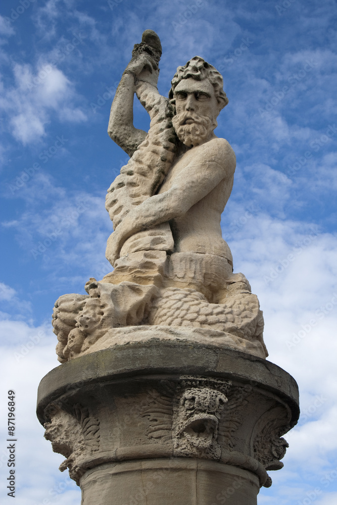 Statue of Neptune, Lowestoft, Suffolk, England Statue of Neptune, Lowestoft, Suffolk, England