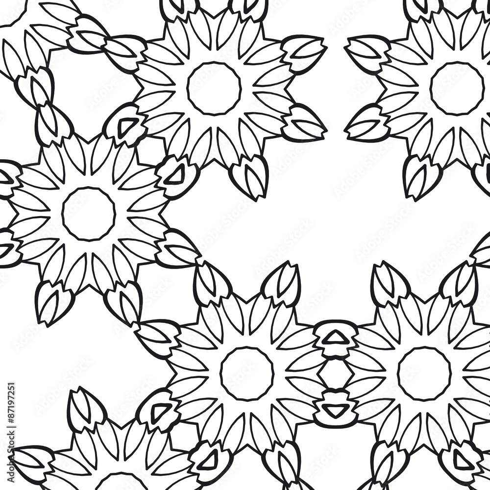 Fototapeta premium Abstract flower seamless pattern background