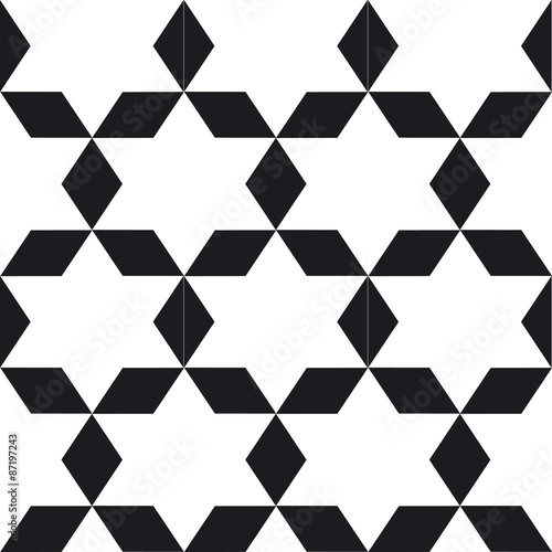 Seamless geometric black white pattern. To see similar patterns