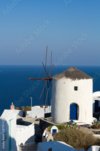 Windmill in the village of Oia, Santorini.