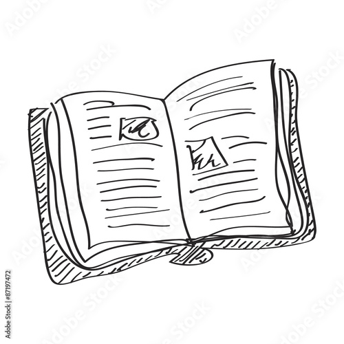 Simple doodle of a book
