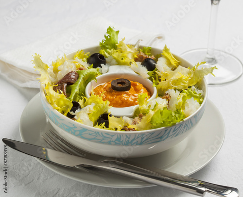 Xatonada, a typical salad from the Spanish region of Catalonia. photo