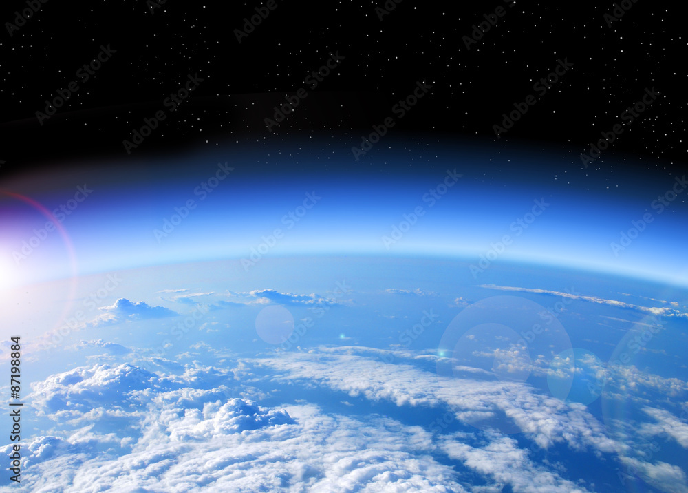 Fototapeta premium widok Ziemi z kosmosu