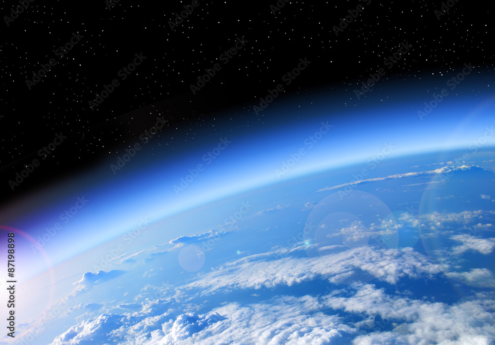 Obraz premium widok Ziemi z kosmosu