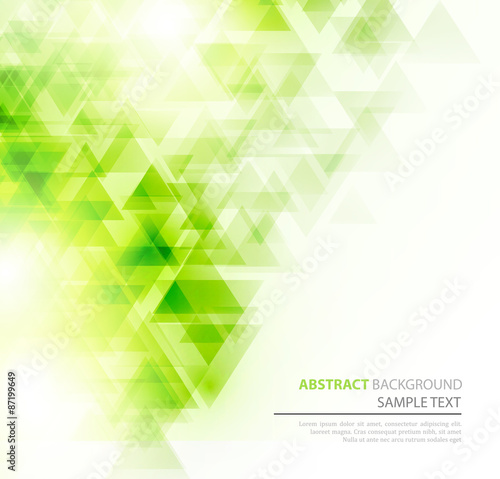 Abstract polygonal triangles poster. 
