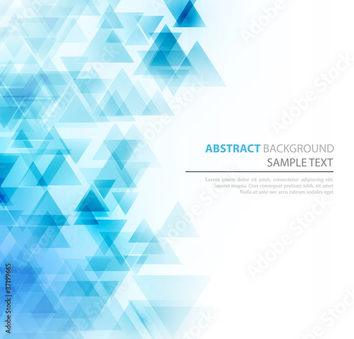 Abstract polygonal triangles poster. 