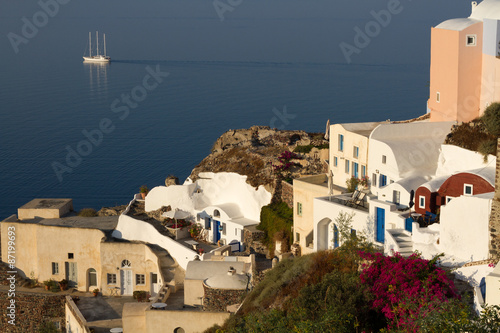 View of Oia village, Santorini.