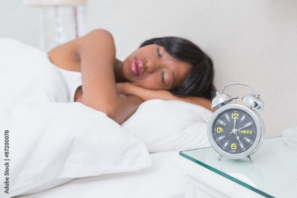 Pretty brunette sleeping in her bed Pretty brunette sleeping in her bed
