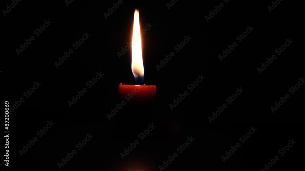 Candle burning down - time lapse / Black background Candle burning down - time lapse / Black background