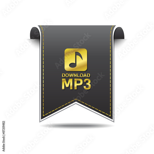 MP3 Download golden Vector Icon Design