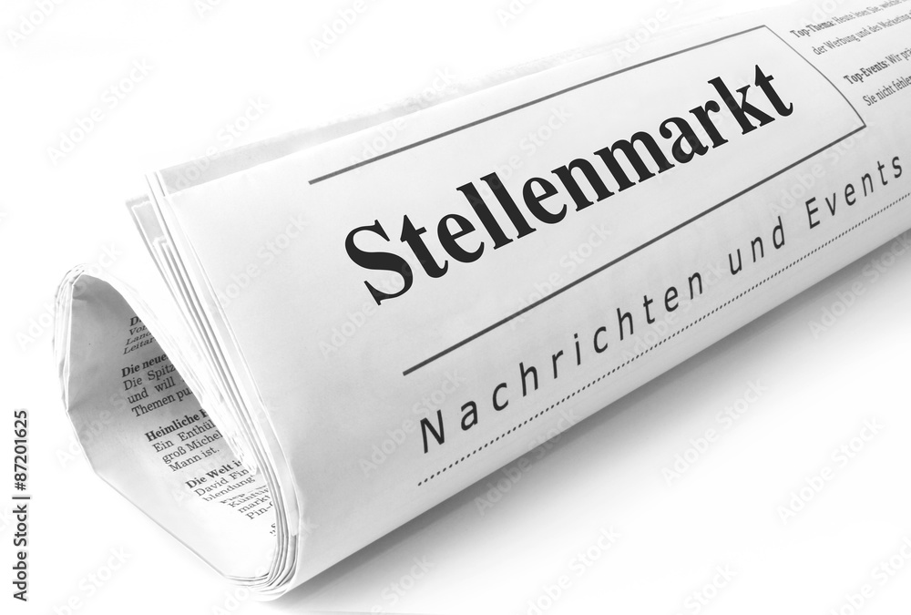 Obraz premium Stellenmarkt Zeitung