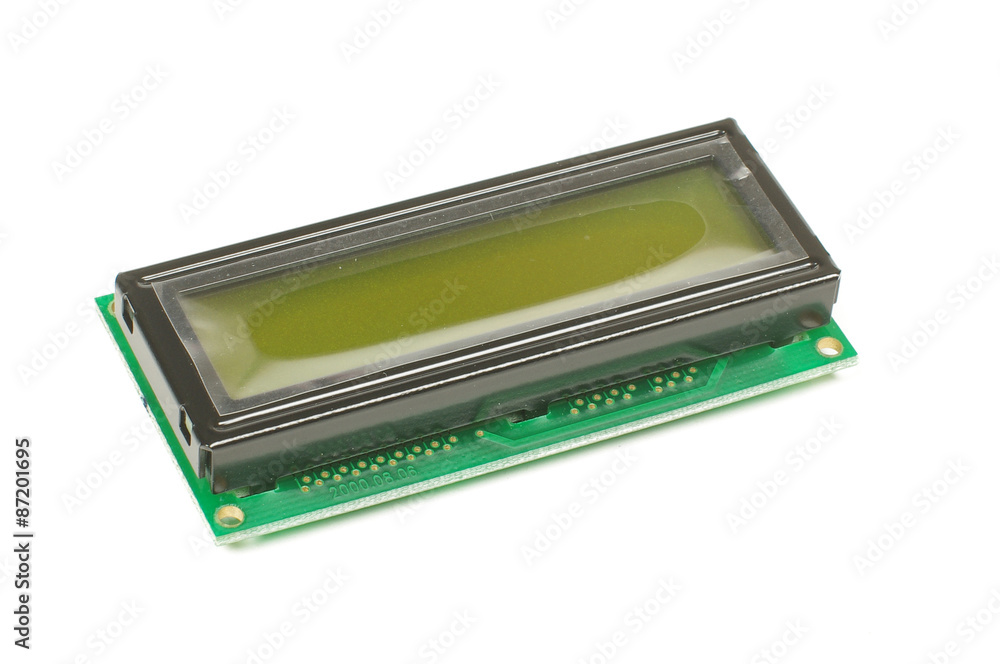 Electronic embedded system component liquid crystal display LCD isolated on the white background Electronic embedded system component liquid crystal display LCD isolated on the white background