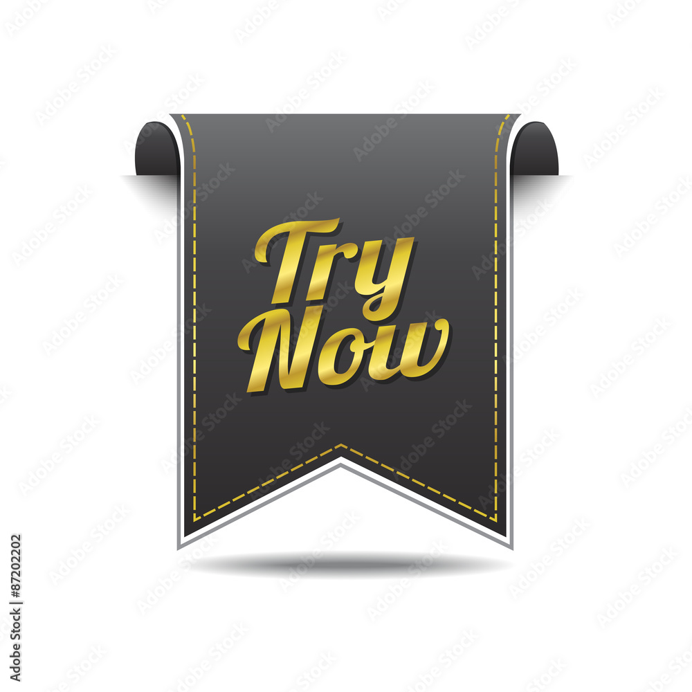Try Now golden Vector Icon Design Try Now golden Vector Icon Design