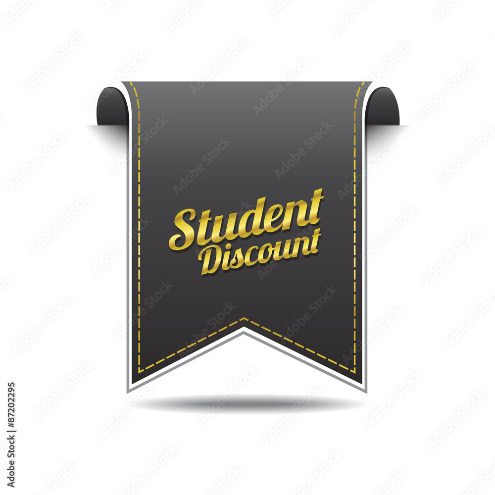 Student Discount golden Vector Icon Design Student Discount golden Vector Icon Design
