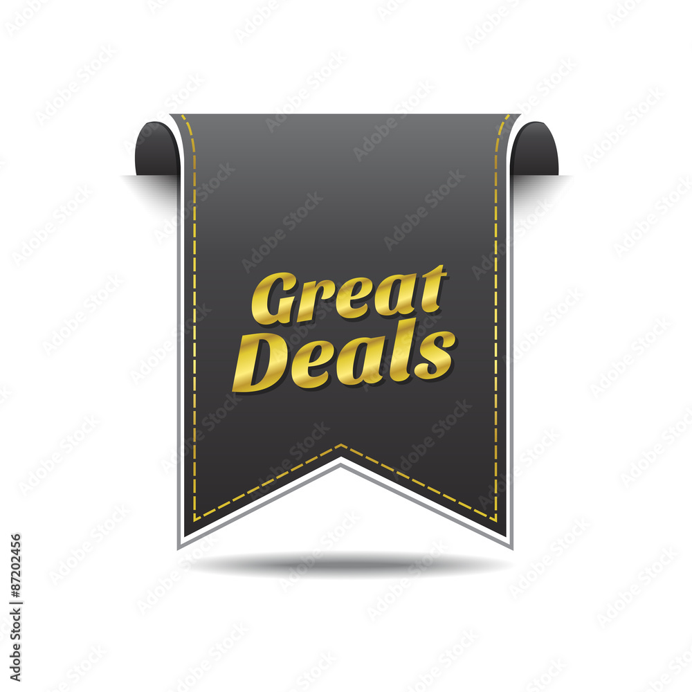 Great Deals golden Vector Icon Design Great Deals golden Vector Icon Design
