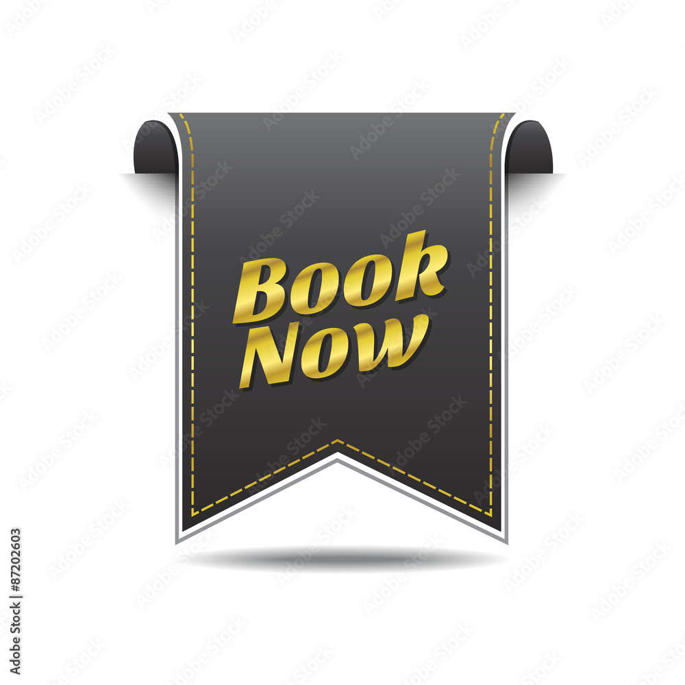 Book Now golden Vector Icon Design Book Now golden Vector Icon Design