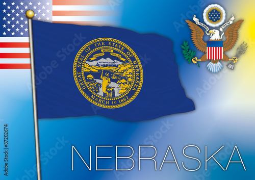 nebraska flag, us state