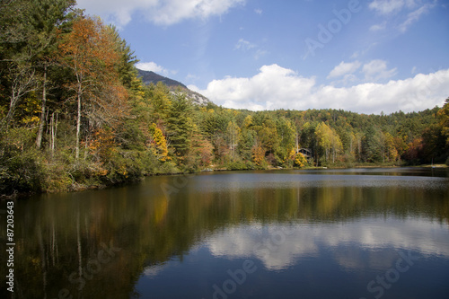Whiteside Mountain and Fall Reflections in the Lake © Jill Lang