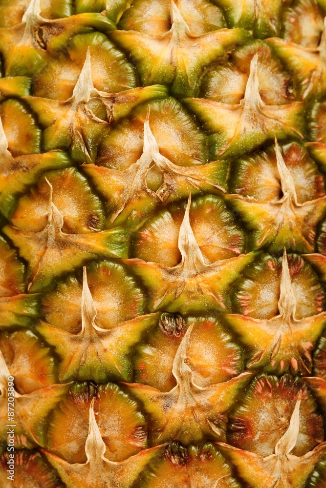 An extra closeup view of a pineapple.